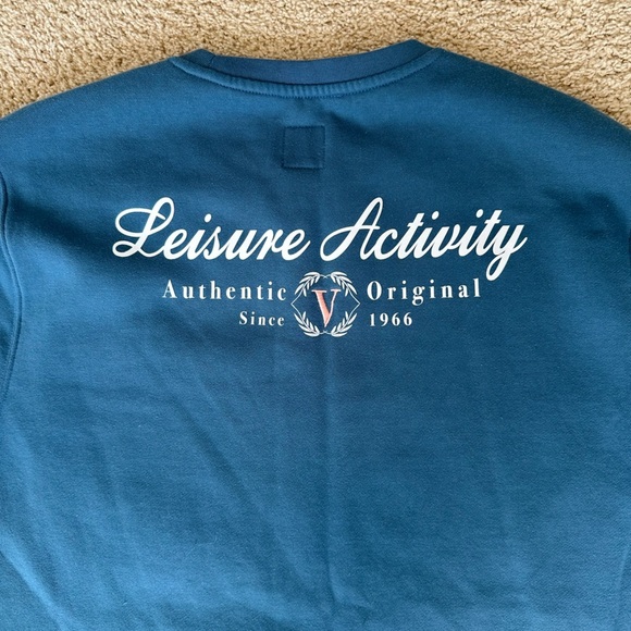 Vans leisure, teal crewneck sweatshirt size large - Picture 10 of 13
